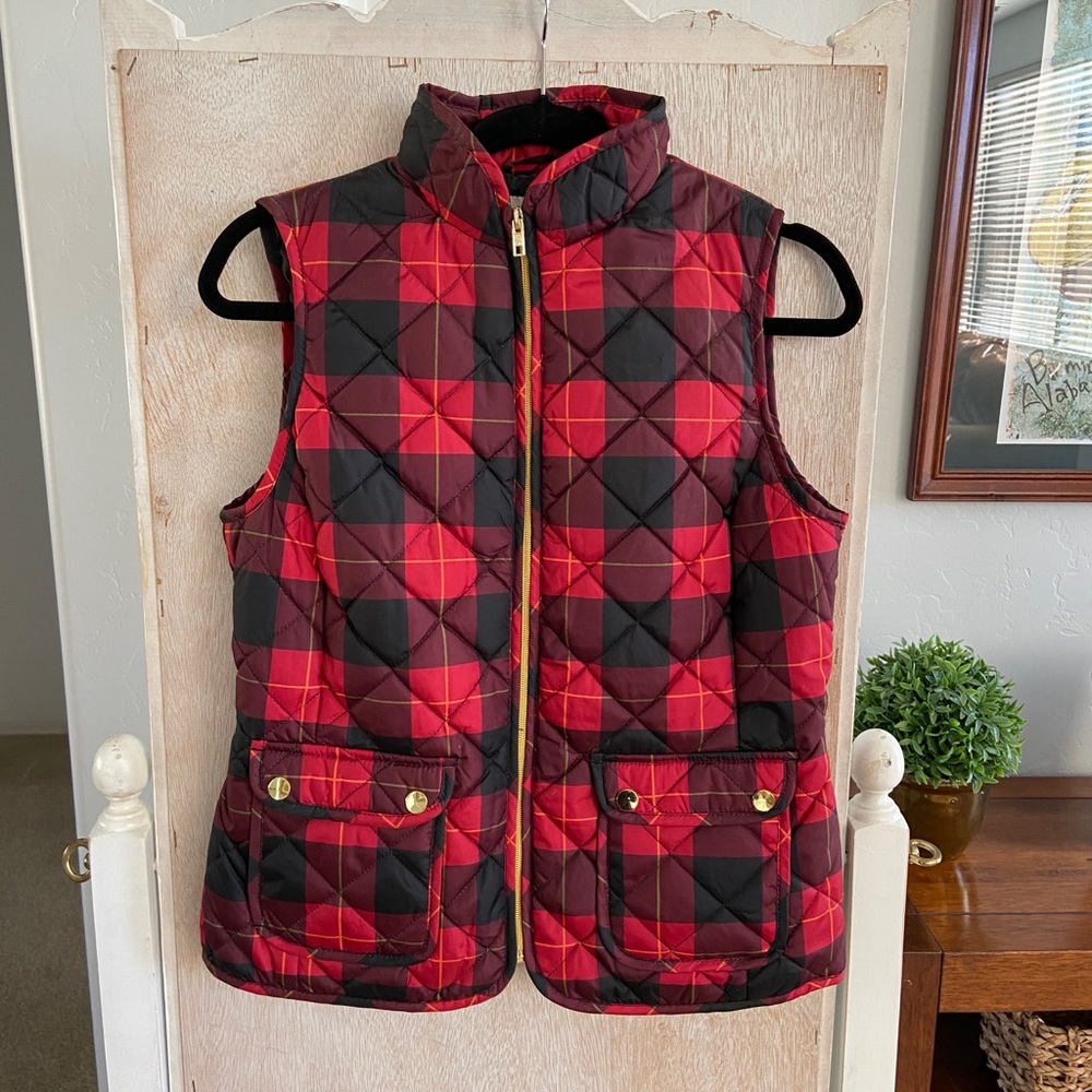 Plaid Puffer Vest